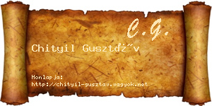 Chityil Gusztáv névjegykártya